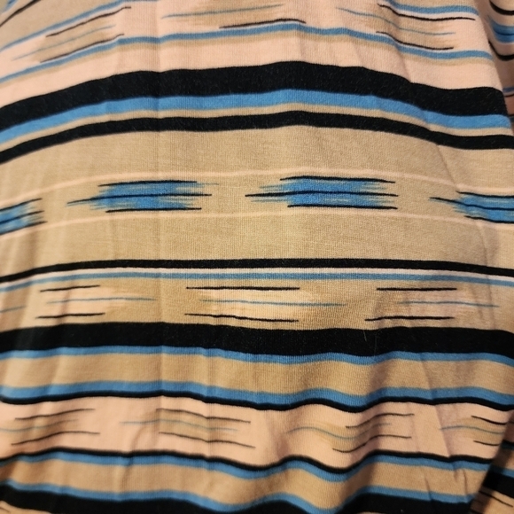 Lands End Striped Open Duster Cardigan Women's Small S 6-8 Tan Black Blue EUC - Picture 3 of 6